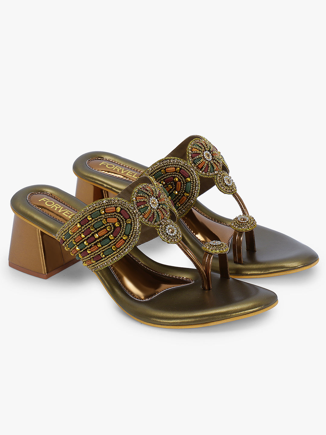 FORVELA Khoobsurat Women Ethnic Heel Sandal