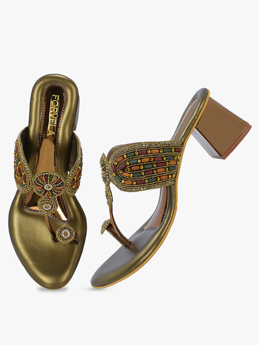 FORVELA Khoobsurat Women Ethnic Heel Sandal