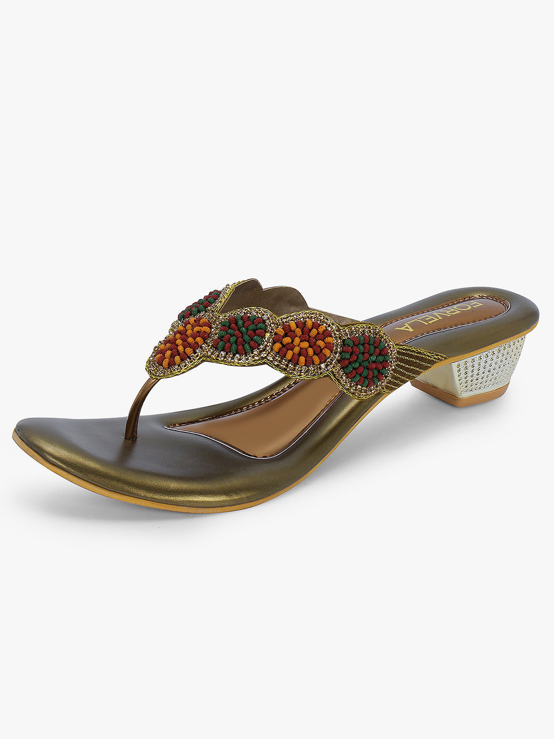 FORVELA Navratan Women Ethnic Heel Sandal