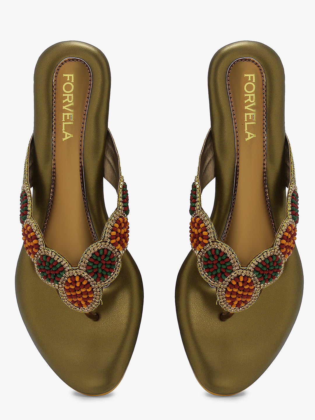 FORVELA Navratan Women Ethnic Heel Sandal