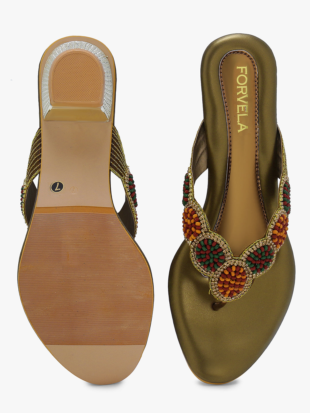 FORVELA Navratan Women Ethnic Heel Sandal